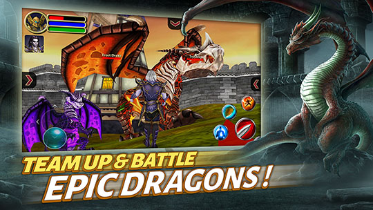 Dragon battle scene